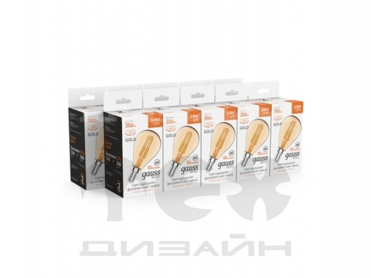 ������������ ����� Gauss Basic Filament ��� 3,8W 350lm 2400K �14 golden LED