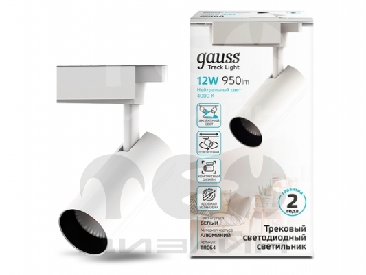 ���������� �������� Gauss ������� 12W 950lm 4000K 180-220V IP20 55*190�� ����� ���� 24?
