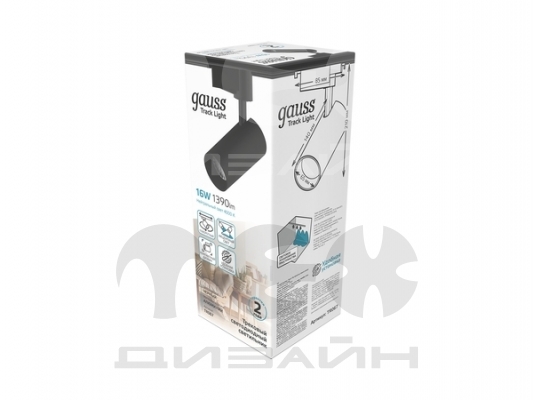 ���������� �������� Gauss ������� 16W 1390lm 4000K 180-220V IP20 65*210�� ������ ���� 24?
