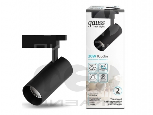 ���������� �������� Gauss ������� 20W 1650lm 4000K 180-220V IP20 65*210�� ������ ���� 24?