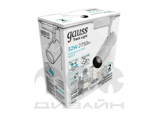 ���������� �������� Gauss ������� 32W 2750lm 4000K 180-220V IP20 75*220�� ����� ���� 24?