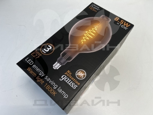 ������������ ����� Gauss Filament BT180 8.5W 165lm 1800K E27 gray flexible